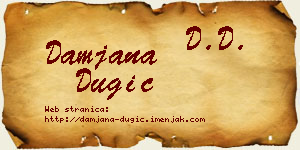 Damjana Dugić vizit kartica